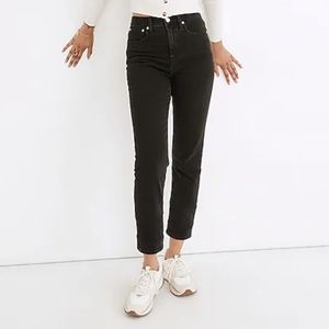 Madewell classic straight jean, black, size 27